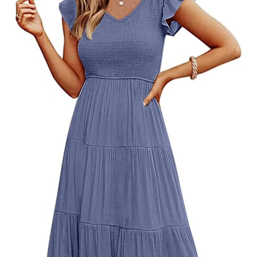 Elegant Blue Maxi Skirt
